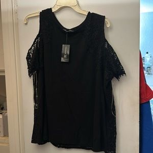 NWT INC cold shoulder or tank like lacy top